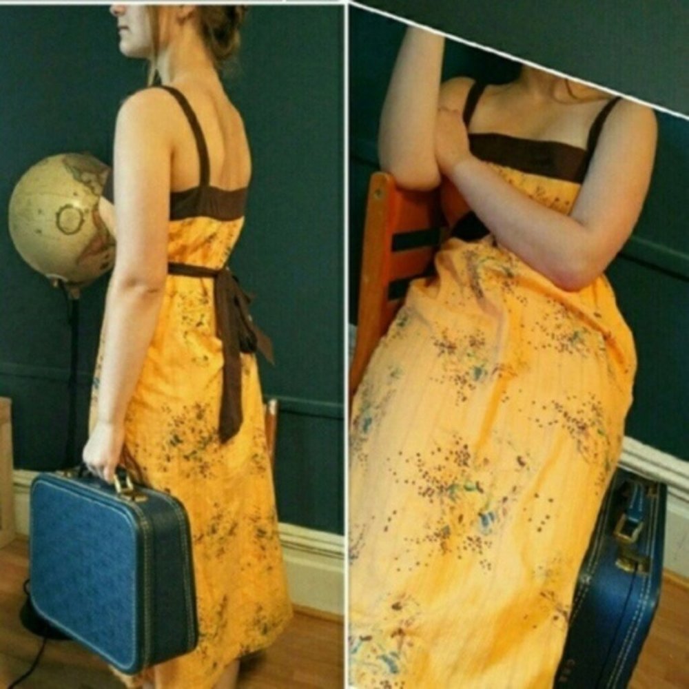 Anthropologie Floral Nap dress Nick Mo Empire Waist dress